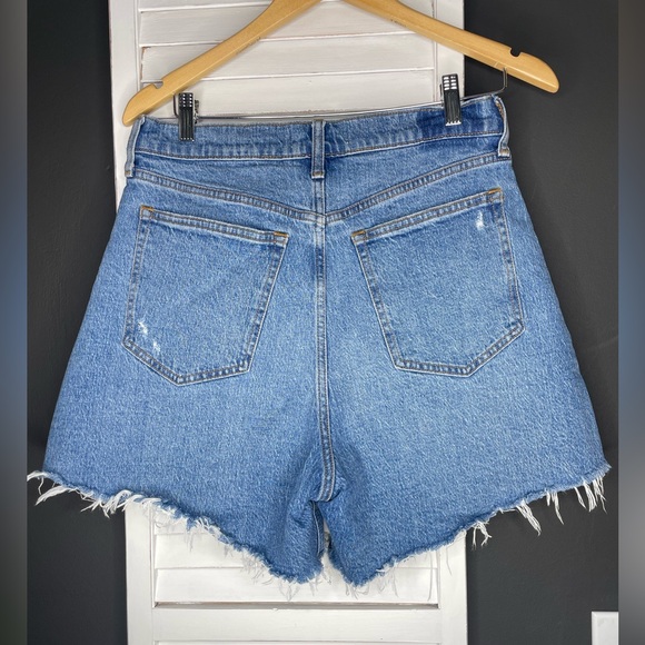 Abercrombie & Fitch The Dad Short High Rise Blue Denim Shorts Sz 30 - Picture 6 of 6
